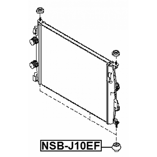 NSB-J10EF - Jäähdyttimen kiinnike 