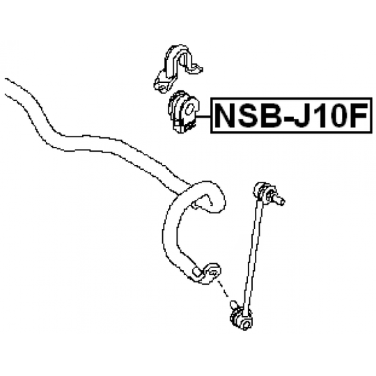 NSB-J10F - Bearing Bush, stabiliser 