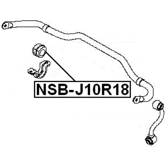 NSB-J10R18 - Bussning, krängningshämmare 