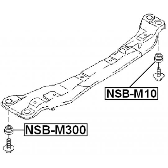 NSB-M300 - Mounting, axle beam 