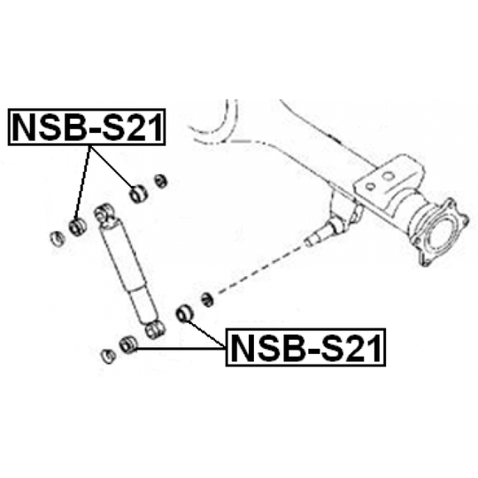 NSB-S21 - Spacer Bush, shock absorber 