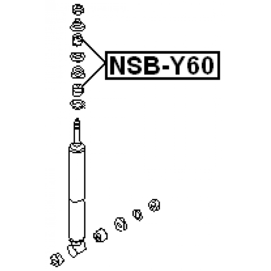 NSB-Y60 - Spacer Bush, shock absorber 