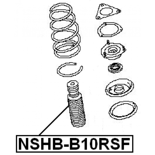 NSHB-B10RSF - Suojus/palje, iskunvaimentaja 