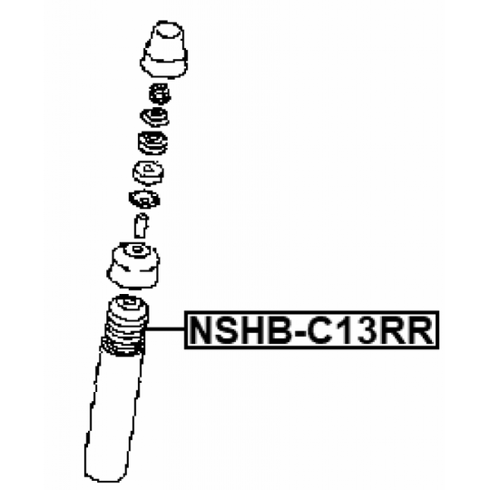 NSHB-C13RR - Suojus/palje, iskunvaimentaja 