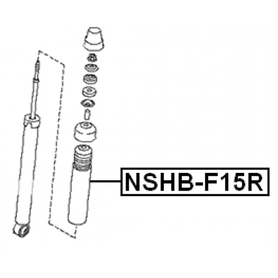 NSHB-F15R - Skyddskåpa/bälg, stötdämpare 