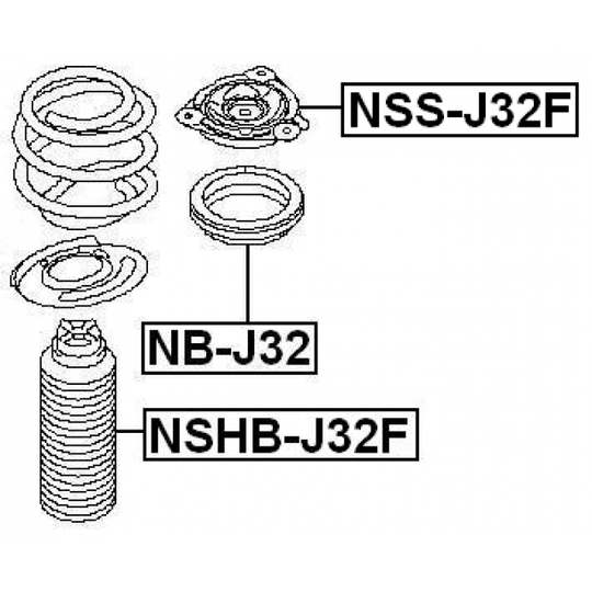 NSHB-J32F - Suojus/palje, iskunvaimentaja 