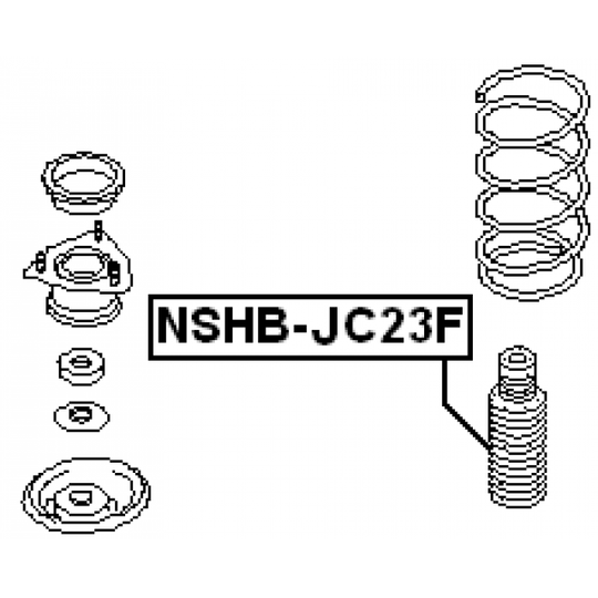 NSHB-JC23F - Suojus/palje, iskunvaimentaja 