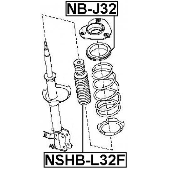 NSHB-L32F - Skyddskåpa/bälg, stötdämpare 