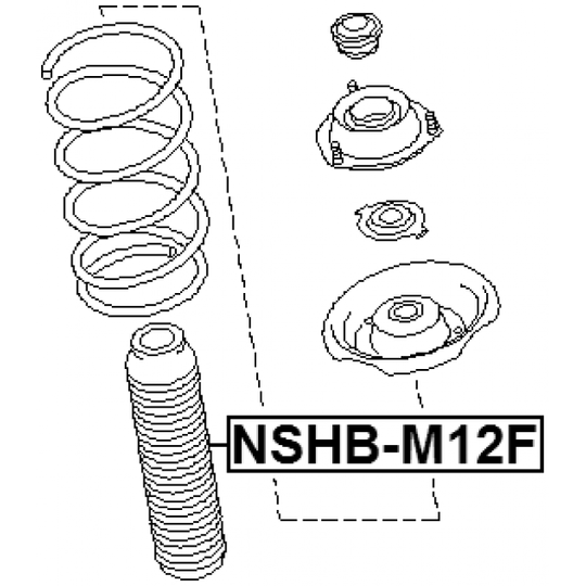 NSHB-M12F - Suojus/palje, iskunvaimentaja 