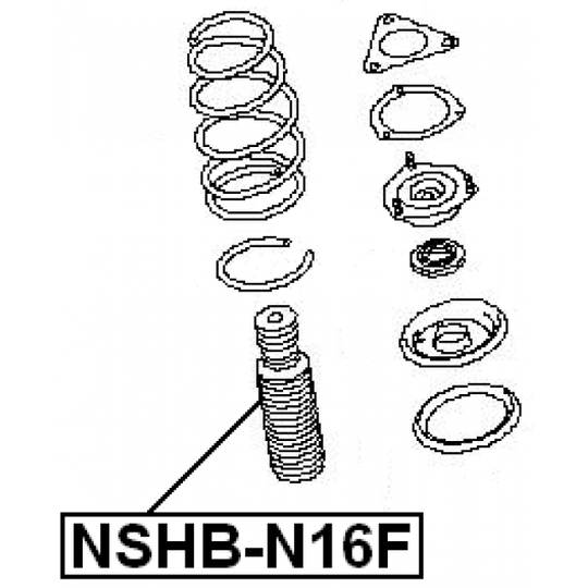 NSHB-N16F - Skyddskåpa/bälg, stötdämpare 