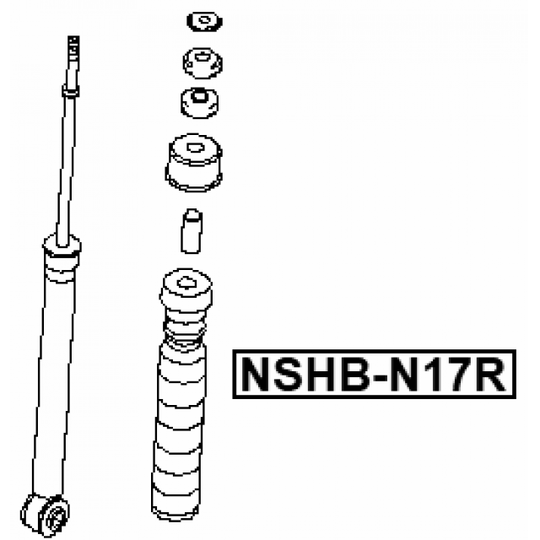 NSHB-N17R - Suojus/palje, iskunvaimentaja 