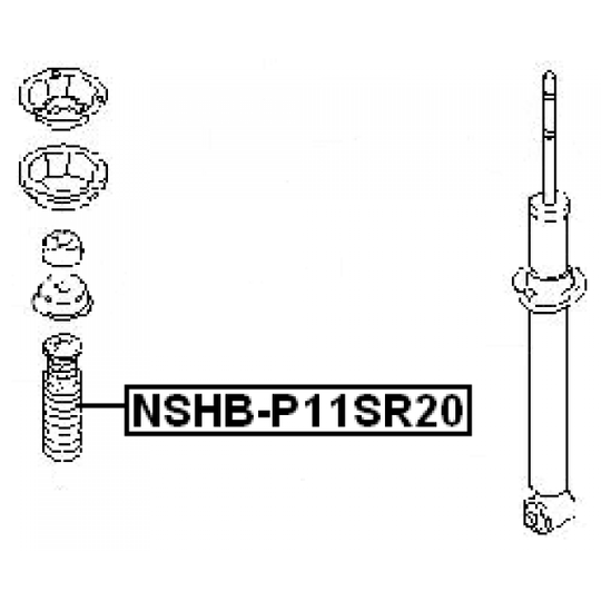 NSHB-P11SR20 - Skyddskåpa/bälg, stötdämpare 