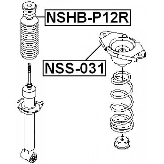 NSHB-P12R - Protective Cap/Bellow, shock absorber 