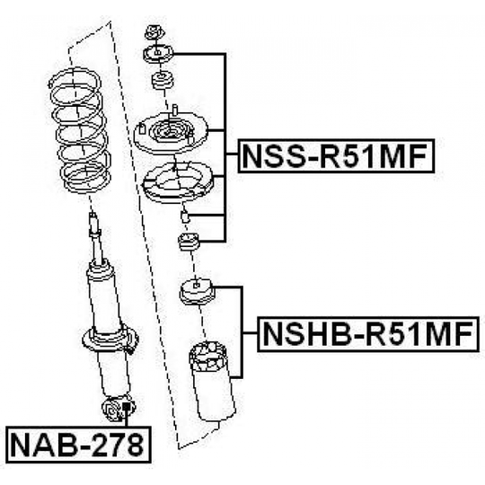 NSHB-R51MF - Suojus/palje, iskunvaimentaja 