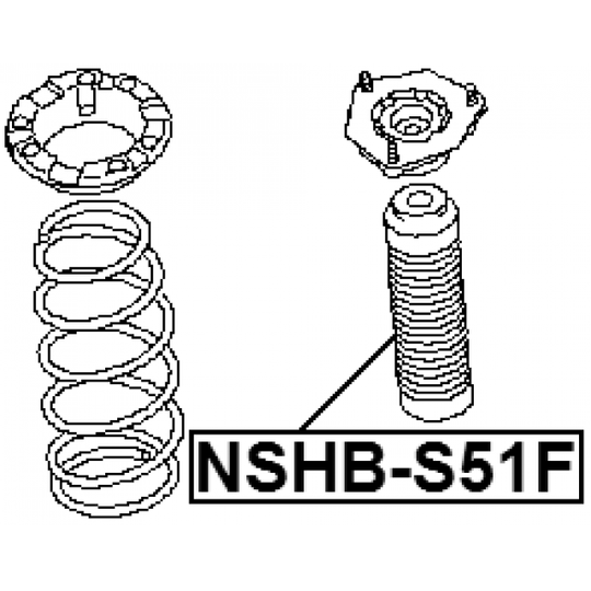 NSHB-S51F - Suojus/palje, iskunvaimentaja 