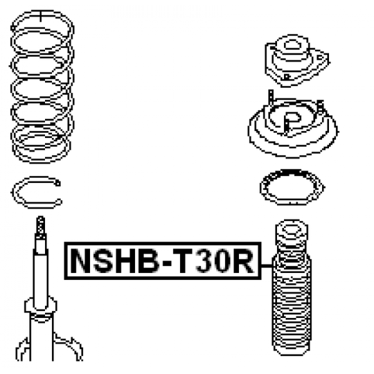 NSHB-T30R - Suojus/palje, iskunvaimentaja 