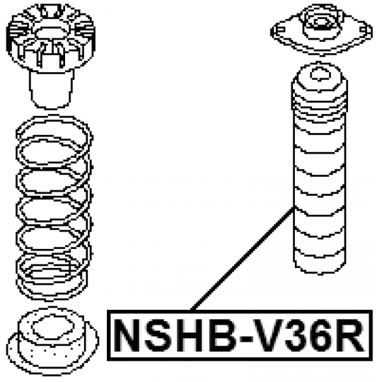 NSHB-V36R - Suojus/palje, iskunvaimentaja 