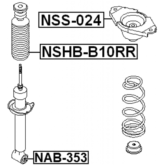 NSS-024 - Mounting, shock absorbers 