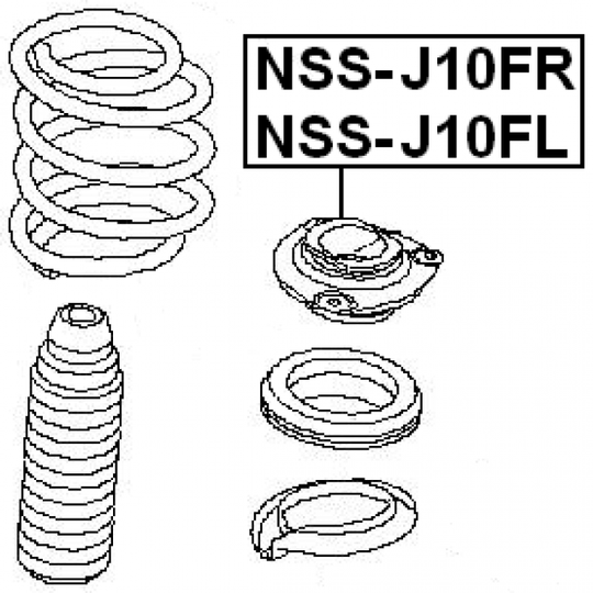 NSS-J10FR - Mounting, shock absorbers 