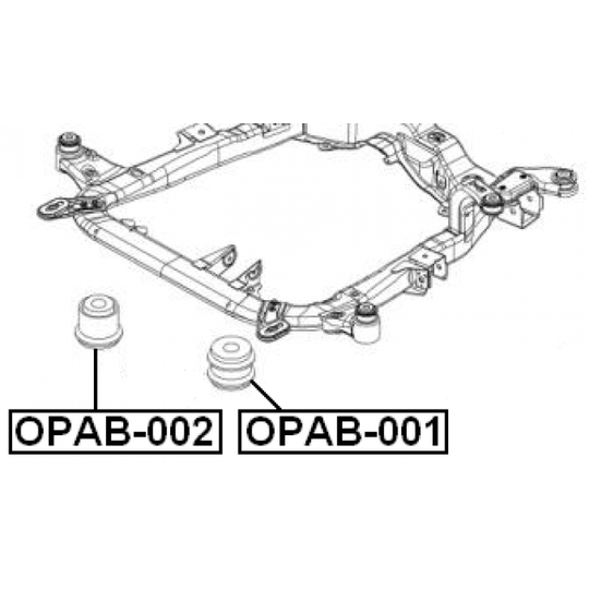 OPAB-002 - Mounting, axle beam 