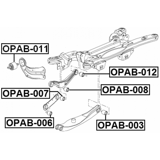 OPAB-003 - Control Arm-/Trailing Arm Bush 