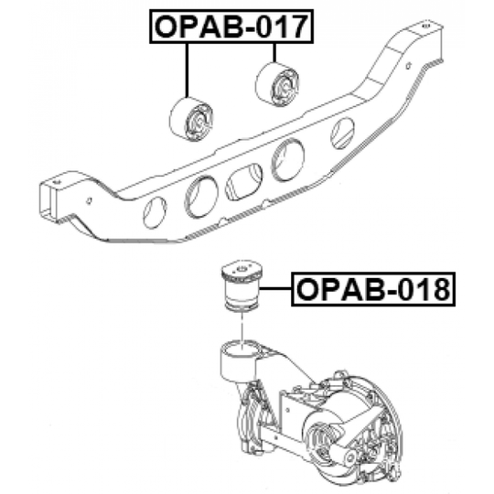 OPAB-017 - Mounting, axle beam 