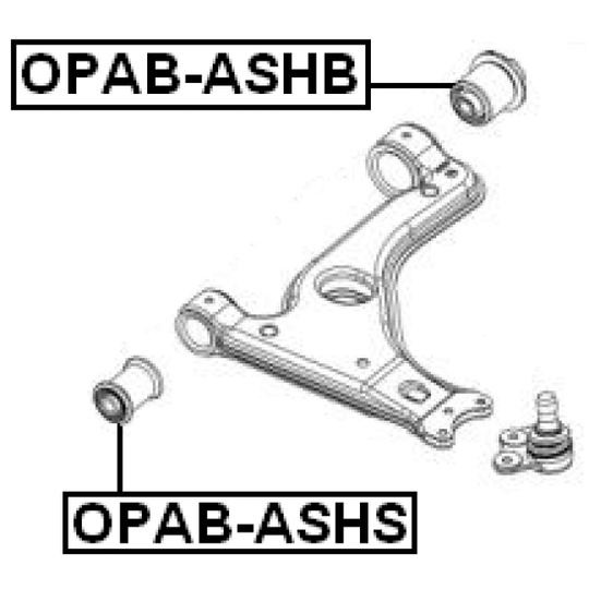 OPAB-ASHB - Control Arm-/Trailing Arm Bush 