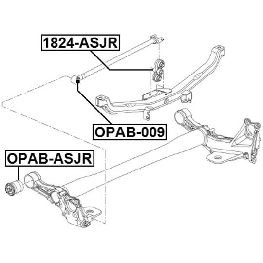 OPAB-ASJR - Mounting, axle beam 