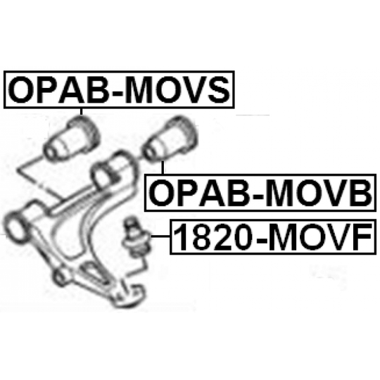 OPAB-MOVB - Control Arm-/Trailing Arm Bush 
