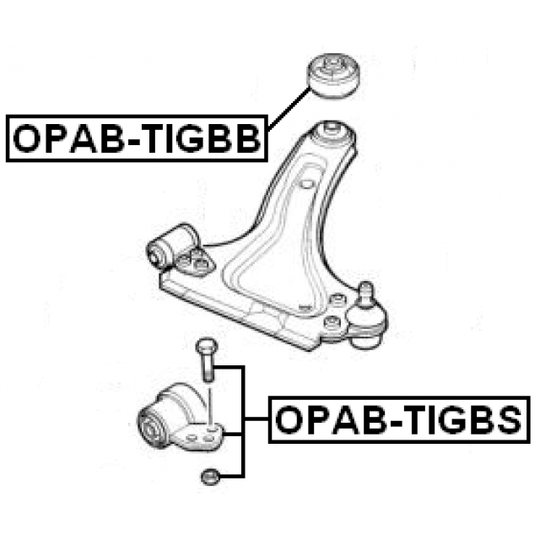 OPAB-TIGBB - Control Arm-/Trailing Arm Bush 