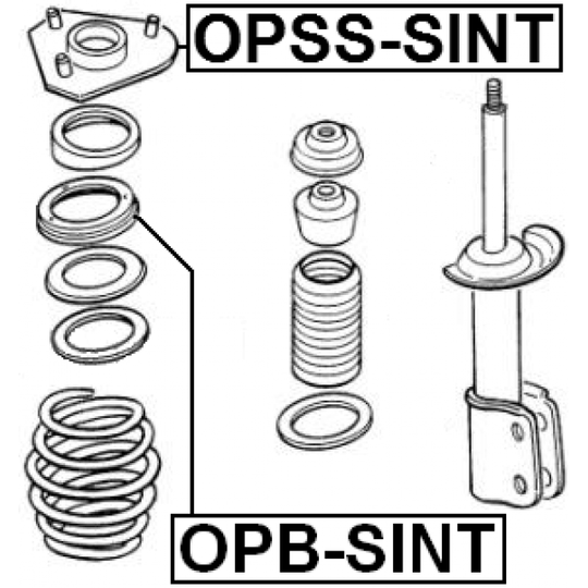 OPB-SINT - Anti-Friction Bearing, suspension strut support mounting 