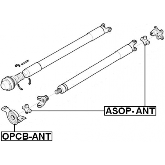 OPCB-ANT - Bearing, propshaft centre bearing 