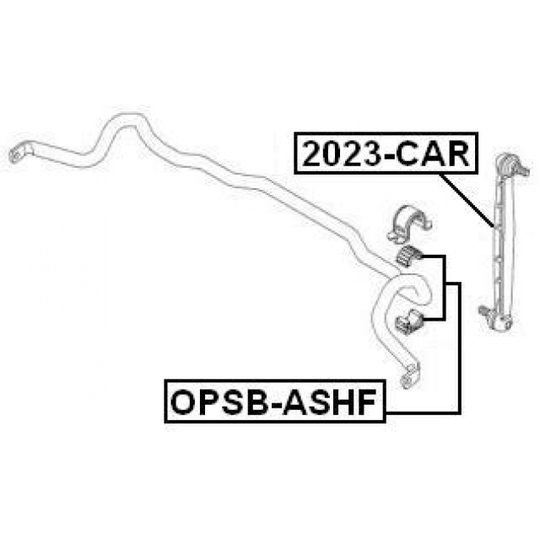 OPSB-ASHF - Bearing Bush, stabiliser 