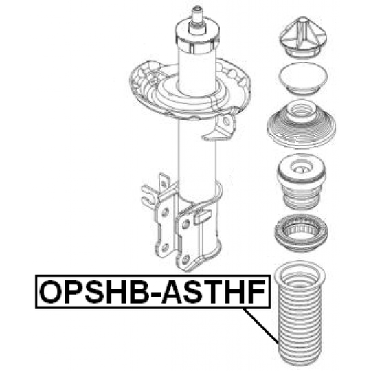 OPSHB-ASTHF - Suojus/palje, iskunvaimentaja 
