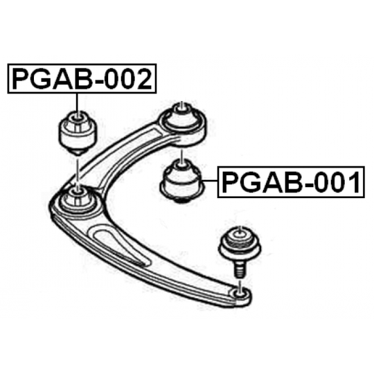 PGAB-002 - Control Arm-/Trailing Arm Bush 