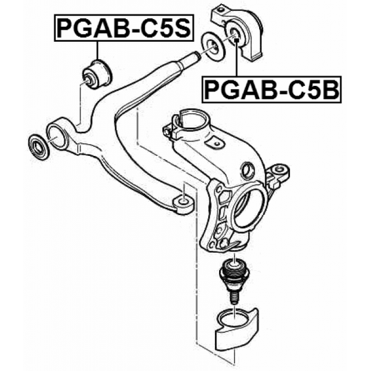 PGAB-C5B - Control Arm-/Trailing Arm Bush 