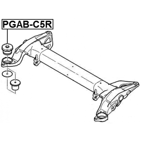 PGAB-C5R - Mounting, axle beam 