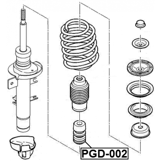 PGD-002 - Gummibuffert, fjädring 