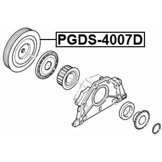 PGDS-4007D - Remskiva, vevaxel 