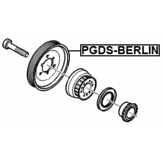 PGDS-BERLIN - Remskiva, vevaxel 