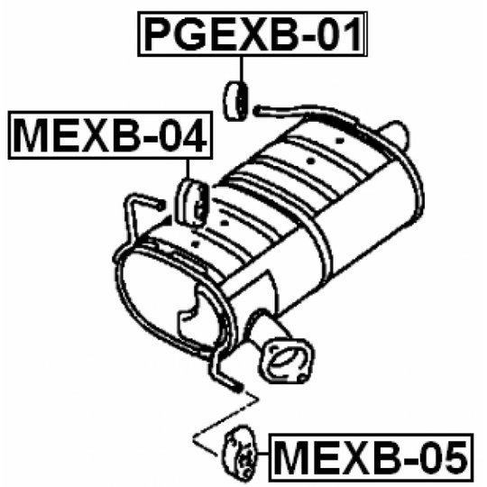 PGEXB-01 - Rubber Buffer, silencer 
