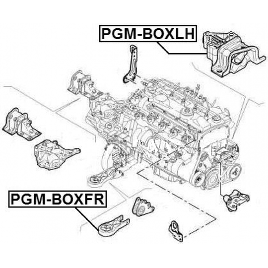 PGM-BOXLH - Moottorin tuki 