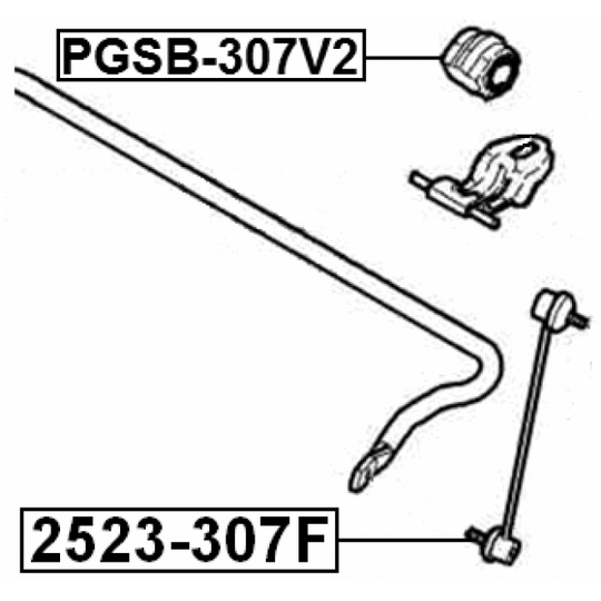 PGSB-307FV2 - Bearing Bush, stabiliser 