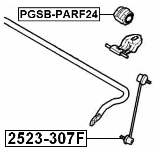 PGSB-PARF24 - Bussning, krängningshämmare 