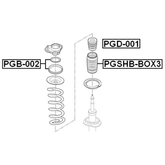 PGSHB-BOX3 - Suojus/palje, iskunvaimentaja 