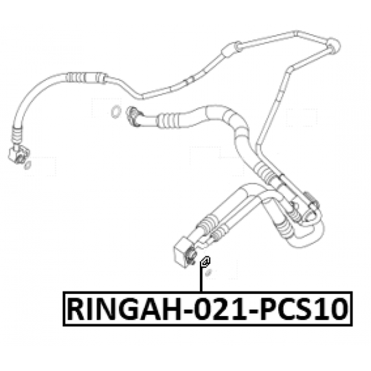 RINGAH-021-PCS10 - Tätningsring, kylmedelsledning 