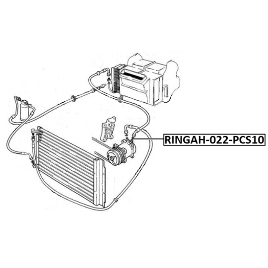 RINGAH-022-PCS10 - Tätningsring, kylmedelsledning 