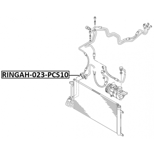 RINGAH-023-PCS10 - Tätningsring, kylmedelsledning 