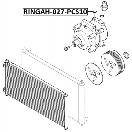 RINGAH-027-PCS10 - Seal Ring, air conditioning system line 