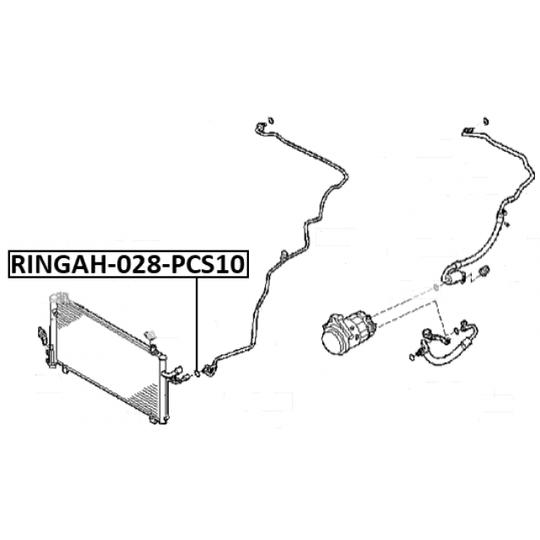 RINGAH-028-PCS10 - Seal Ring, air conditioning system line 